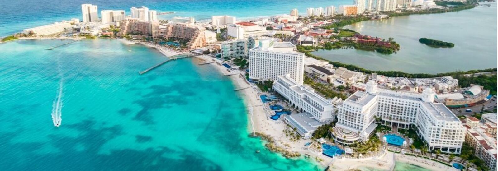 Aerial view of Cancun 